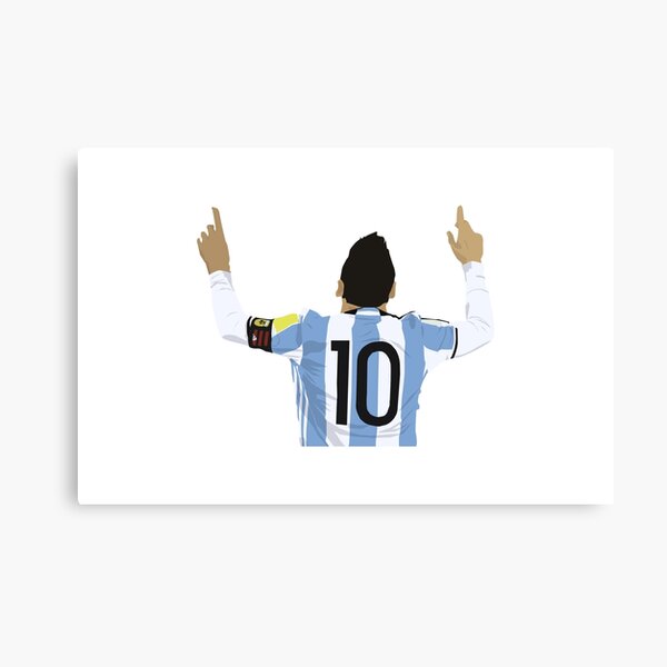 Lionel Messi Sticker Canvas Print
