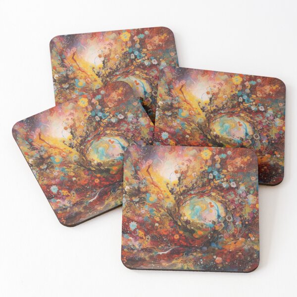 Item preview, Psychedelic Emotion: An Abstract Dream Inspired Artwork - black hole designed and sold by Moisky Art.