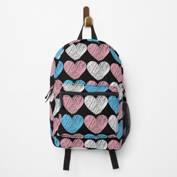 Item preview, Subtle Transgender Flag Hearts Pattern designed and sold by ontrendshirts.