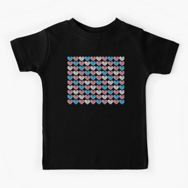 Item preview, Subtle Transgender Flag Hearts Pattern designed and sold by ontrendshirts.
