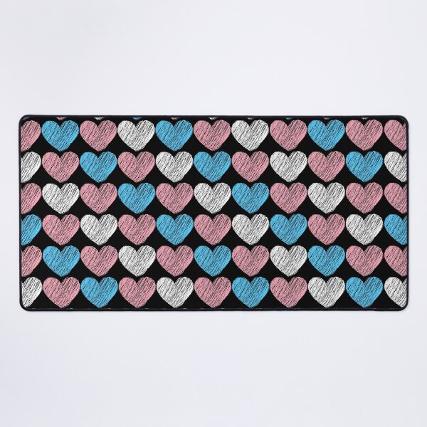 Item preview, Subtle Transgender Flag Hearts Pattern designed and sold by ontrendshirts.