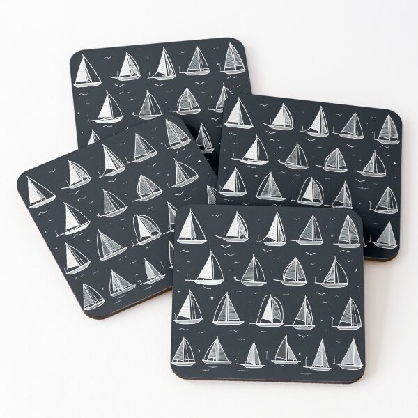 Item preview, Sailboats in a pattern designed and sold by TogetherDshop.