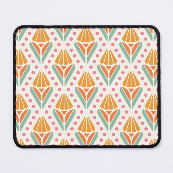 Item preview, KF 0047 F - Retro Vintage Tulip Flower Minimalist 70s Modern Geometric Floral Pattern designed and sold by KhakiFinch.