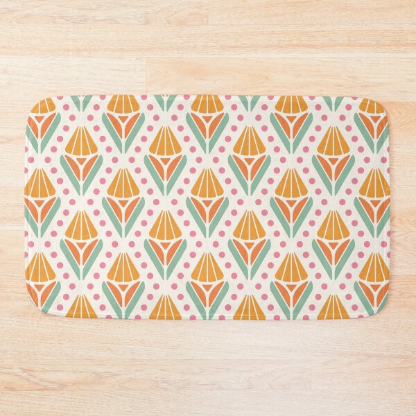 Item preview, KF 0047 F - Retro Vintage Tulip Flower Minimalist 70s Modern Geometric Floral Pattern designed and sold by KhakiFinch.