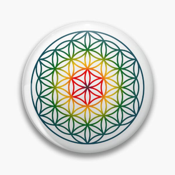 Item preview, Flower of life chakra colour design white backdrop designed and sold by GeoffBeattie.