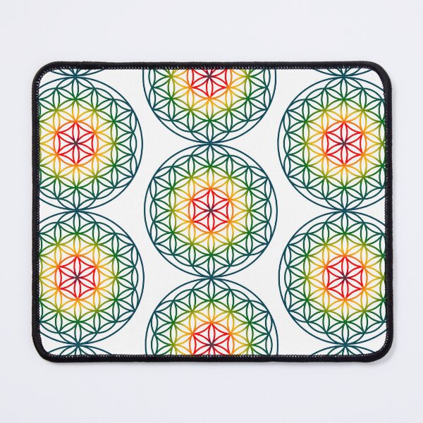 Item preview, Flower of life chakra colour design white backdrop designed and sold by GeoffBeattie.