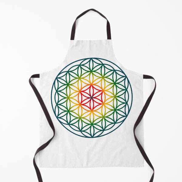 Item preview, Flower of life chakra colour design white backdrop designed and sold by GeoffBeattie.