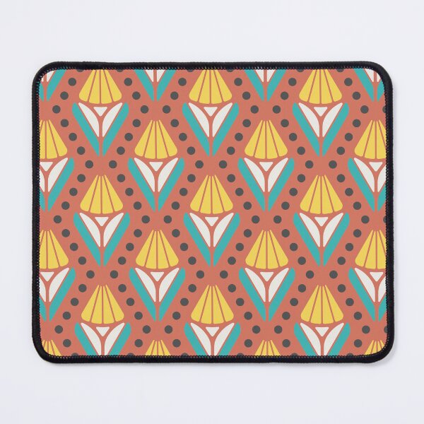 Item preview, KF 0047 H - Retro Vintage Tulip Flower Minimalist 70s Modern Geometric Floral Pattern designed and sold by KhakiFinch.