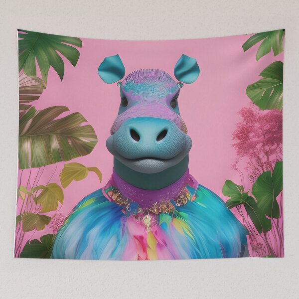 Item preview, Vogue Fashion Hippo - Funky Art designed and sold by joejiing.