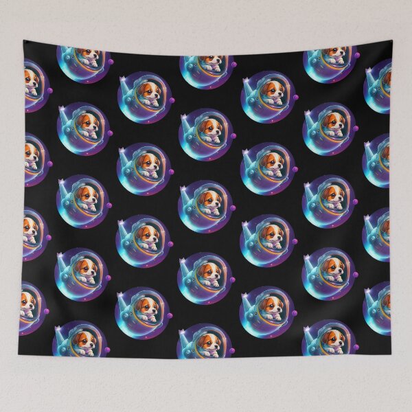 Item preview, DOGRANAUT cute puppy dog in space flying saucer spaceship funny martian  designed and sold by w1ckerman.