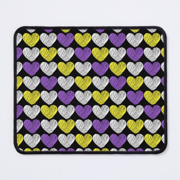 Item preview, Subtle Nonbinary Flag Hearts Pattern designed and sold by ontrendshirts.