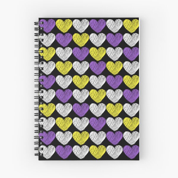 Item preview, Subtle Nonbinary Flag Hearts Pattern designed and sold by ontrendshirts.