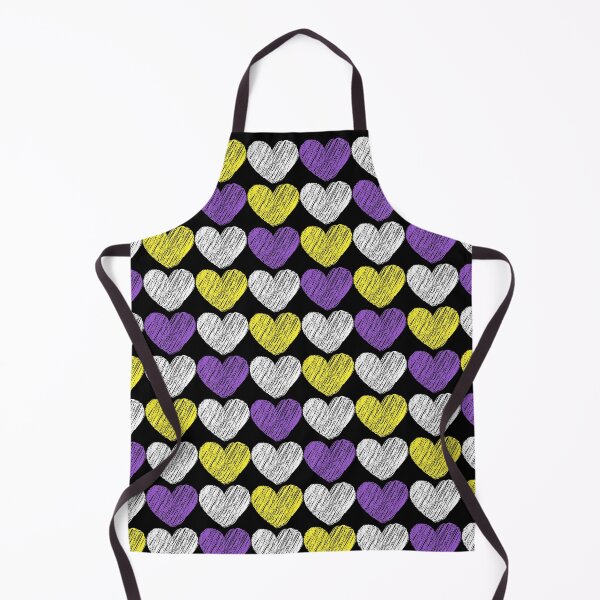Item preview, Subtle Nonbinary Flag Hearts Pattern designed and sold by ontrendshirts.
