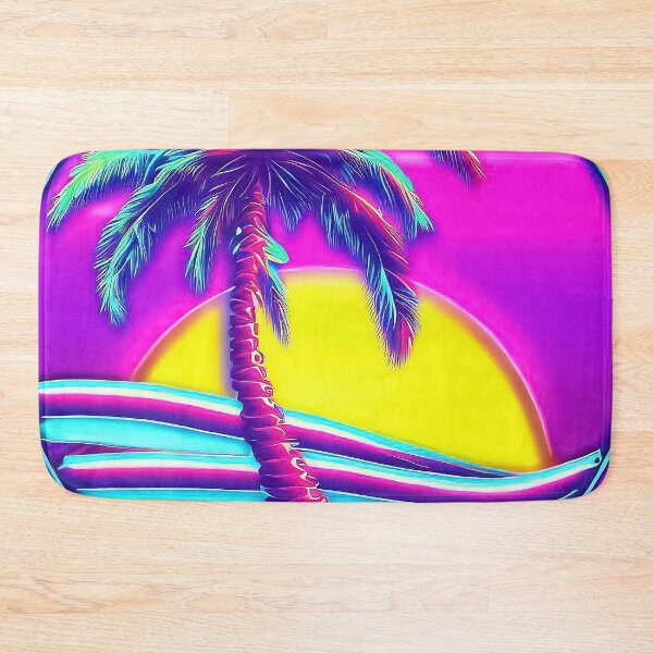 Item preview, 80's retro pink vaporwave palm beach sunset designed and sold by TomFrontierArt.