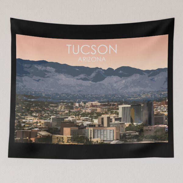 Item preview, Tucson, Arizona, USA, Travel Print designed and sold by summattodraw.