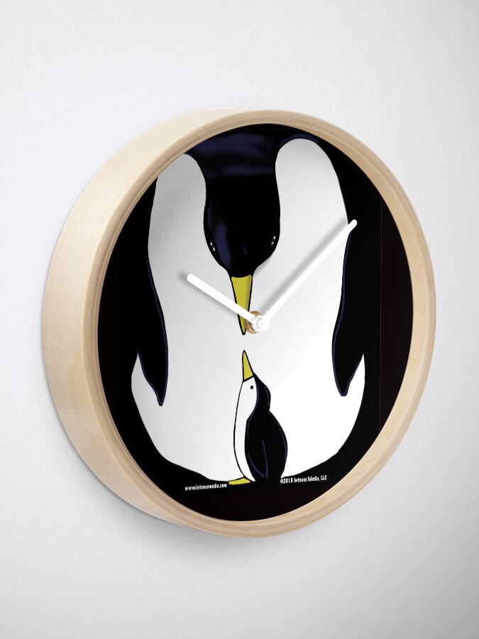 Alternate view of Penguin Love Clock