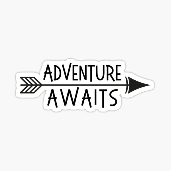 Adventure Awaits Arrow Sticker