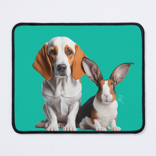 Item preview, dog with rabbit designed and sold by krishana3d.