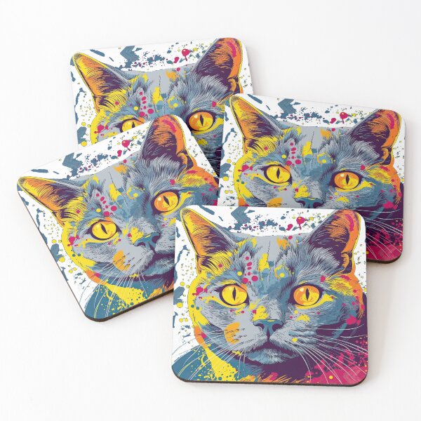 Item preview, Chartreux Cat Breed Pop-Art Poster for Feline Lovers - Colorful, Simple & Sophisticated Wall Decor for Pet Parents. designed and sold by DooodleGod.