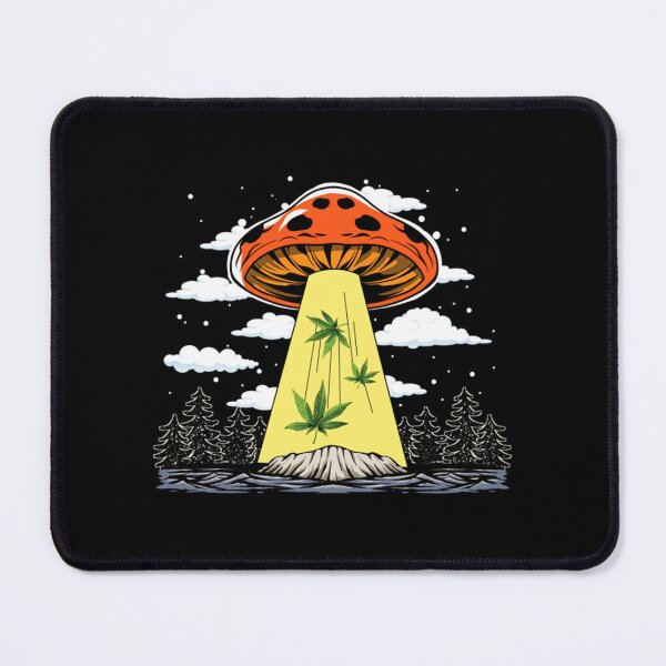 Item preview, Mushroom Ufo Marijuana Leaf designed and sold by barasnert.