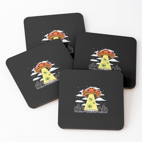 Item preview, Mushroom Ufo Marijuana Leaf designed and sold by barasnert.