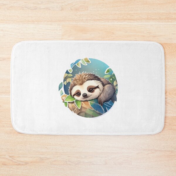 Item preview, Cute Sloth Sticker Animal Digital Tiny Sleepy Sloth Clipart designed and sold by PrintfulClipart.