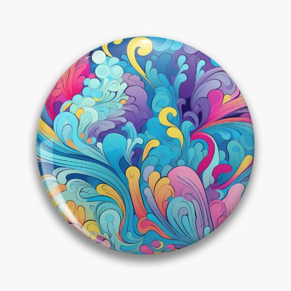 Item preview, Bright Seasons 6, colorful rainbow waves like feathers, flowing, mixing together, overlapping, sky blue, purple, yellow, orange, summer and nature. designed and sold by FoxRobinRabbit.