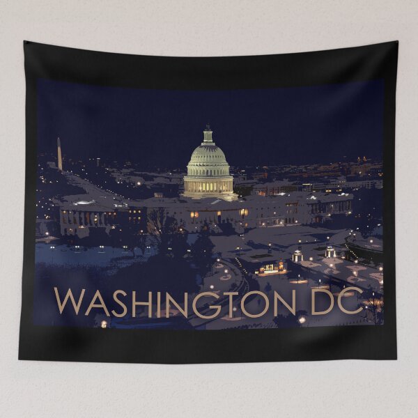 Item preview, Capitol, Washington DC, USA, Travel Print designed and sold by summattodraw.