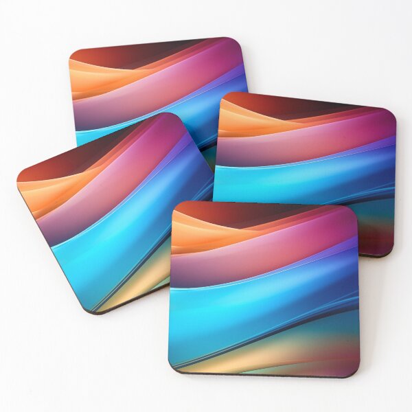 Item preview, Vibrant Ripples: A Colorful 3D Abstract with Soft Gradient Waves designed and sold by Visual Foundry.