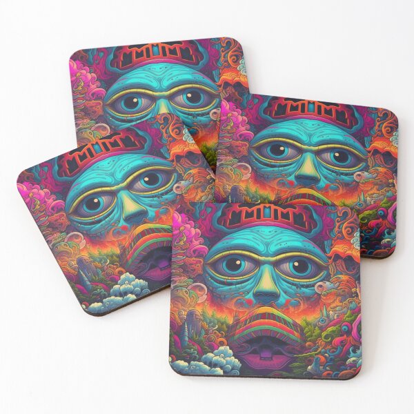Item preview, Psychedelic Kaleidoscope: A Colorful Hallucinogenic Background with Human Face designed and sold by Visual Foundry.