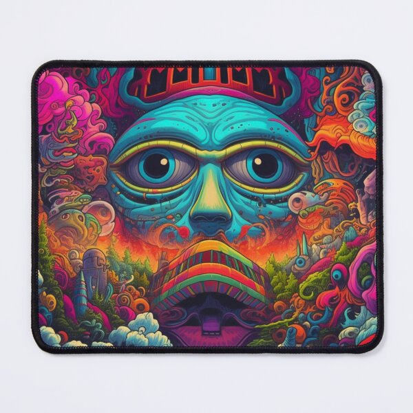 Item preview, Psychedelic Kaleidoscope: A Colorful Hallucinogenic Background with Human Face designed and sold by Visual Foundry.
