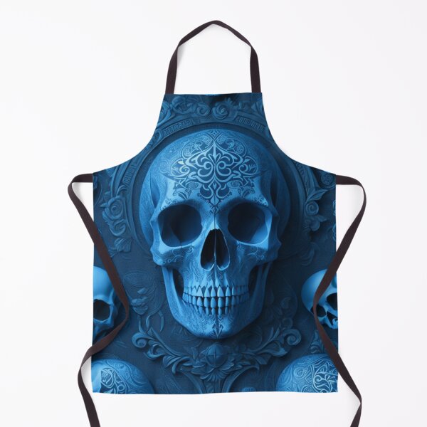 Item preview, Blue Skulls with intricately detailed background designed and sold by Rothnaric.