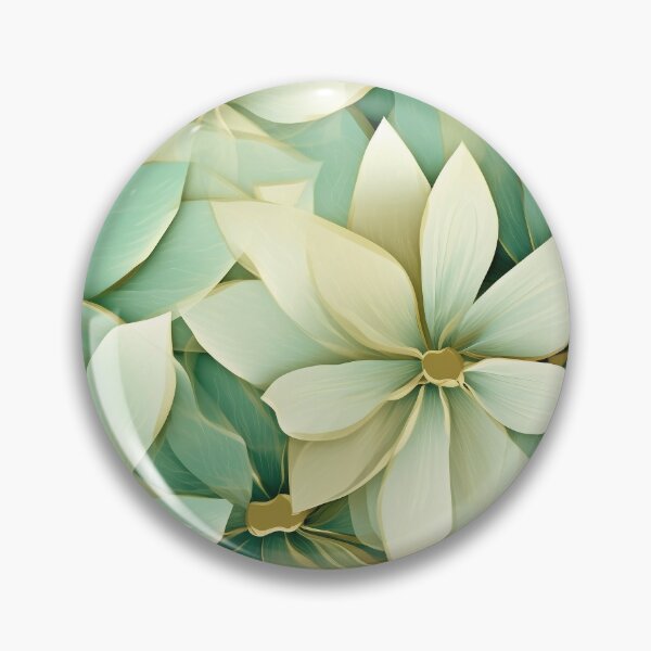 Item preview, Elegant Gilded Aqua Floral Leaf Print designed and sold by PaperieJennifer.