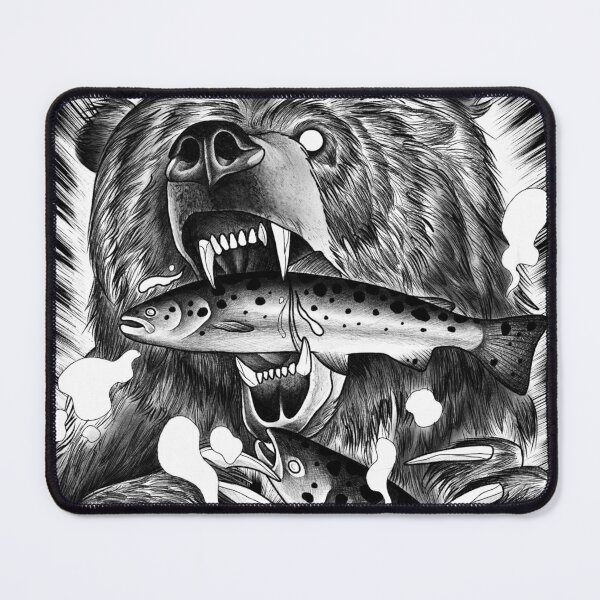 Item preview, Bear catching fish designed and sold by Patricia Sullivan.