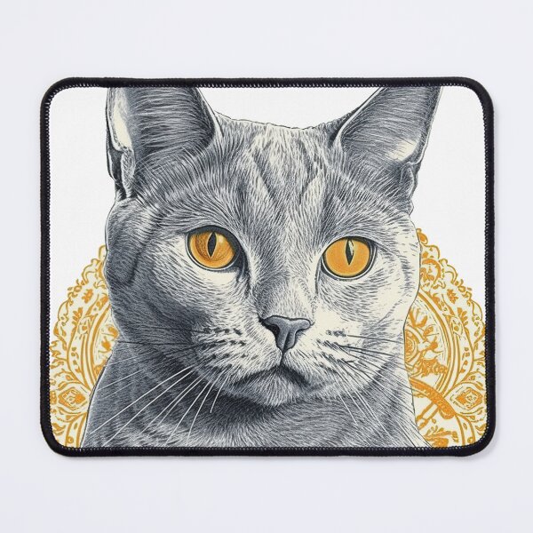Item preview, Chartreux Cat Breed Print - Japanese-inspired Feline Art for Cat Lovers by CatArt designed and sold by DooodleGod.