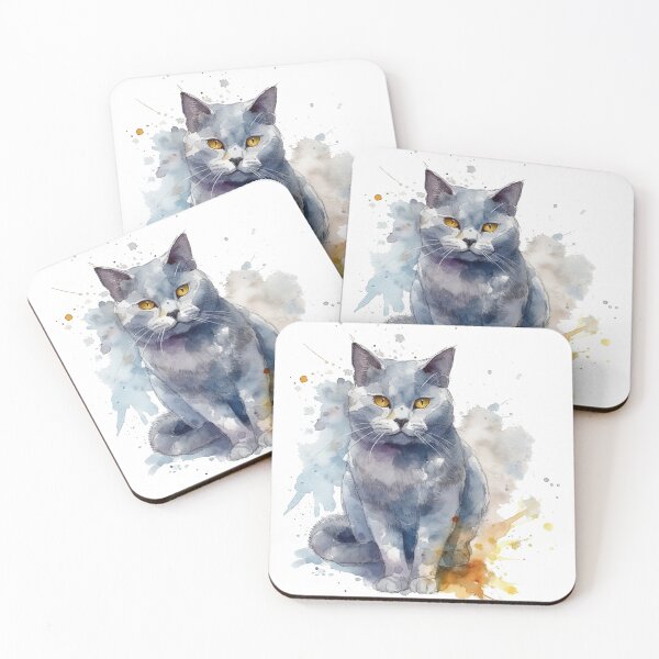 Item preview, Chartreux: Playful Feline - Colorful Cat Breed Portraits designed and sold by DooodleGod.
