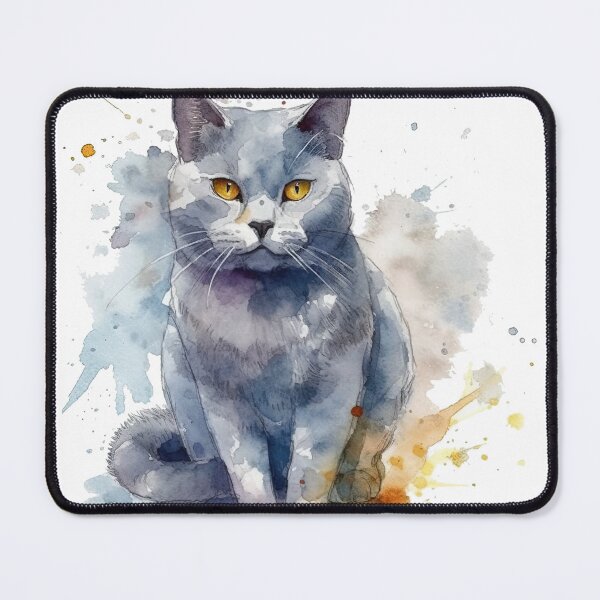 Item preview, Chartreux: Playful Feline - Colorful Cat Breed Portraits designed and sold by DooodleGod.