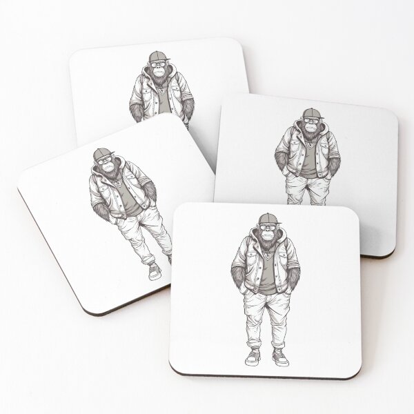 Item preview, Hipster ape designed and sold by hamishby.