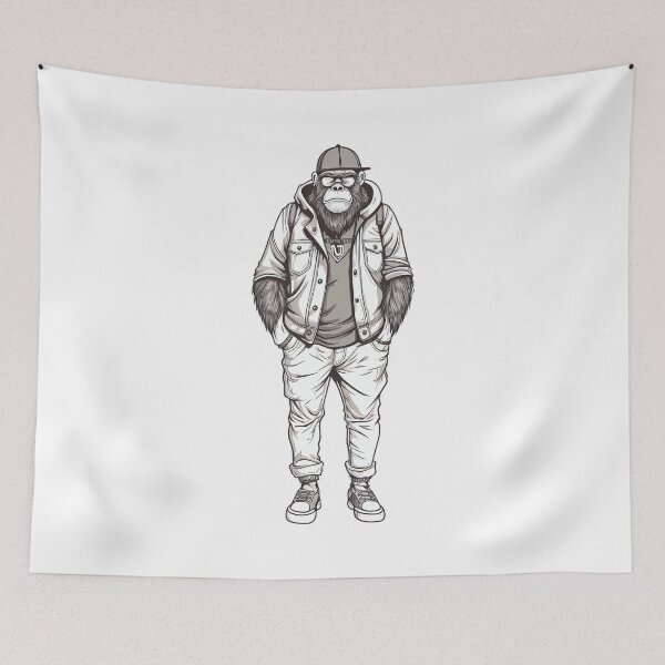 Item preview, Hipster ape designed and sold by hamishby.