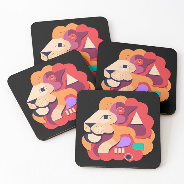 Item preview, Colorful circus lion head designed and sold by Edekad.