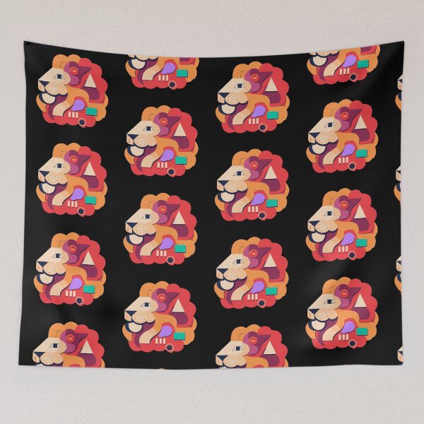 Item preview, Colorful circus lion head designed and sold by Edekad.