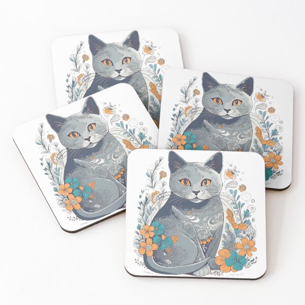 Item preview, Feline Chartreux: Personalize Your Cat Style with Whimsical Hand-Drawn - incorporates cat, breed, creative, personalized, feline, unique, customizable, design, artistic, humor.. designed and sold by DooodleGod.