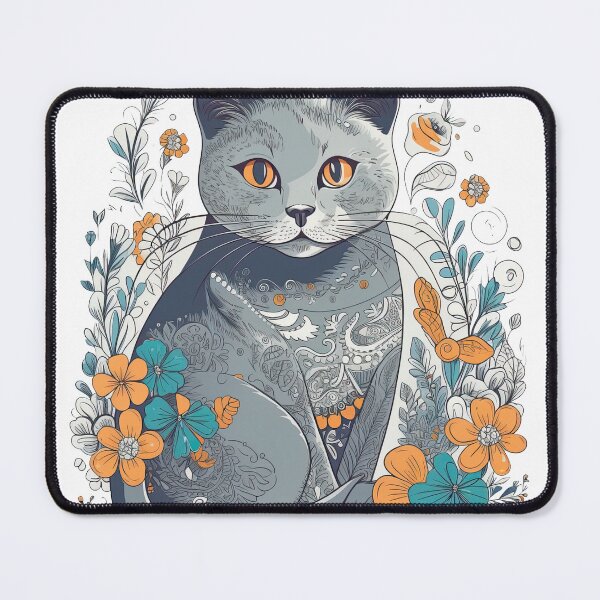 Item preview, Feline Chartreux: Personalize Your Cat Style with Whimsical Hand-Drawn - incorporates cat, breed, creative, personalized, feline, unique, customizable, design, artistic, humor.. designed and sold by DooodleGod.