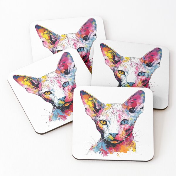 Item preview, Rex: Playful Cat Breed Abstract Painting | Cornish Rex Artful designed and sold by DooodleGod.