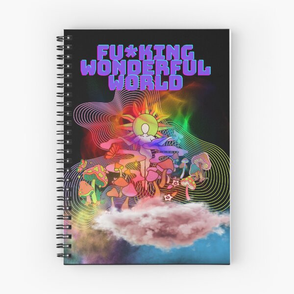 Item preview, Fu*king Wonderful World Magic Mushrooms Pleasantly Mushrooms Psychedelic Magic Euphoria Beauty Flowers Flower Power Festival designed and sold by SisterSinger.
