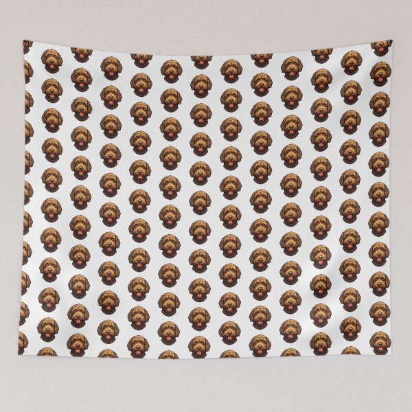Item preview, Brown labradoodle dog cartoon emoji  designed and sold by DrFaust-Designs.
