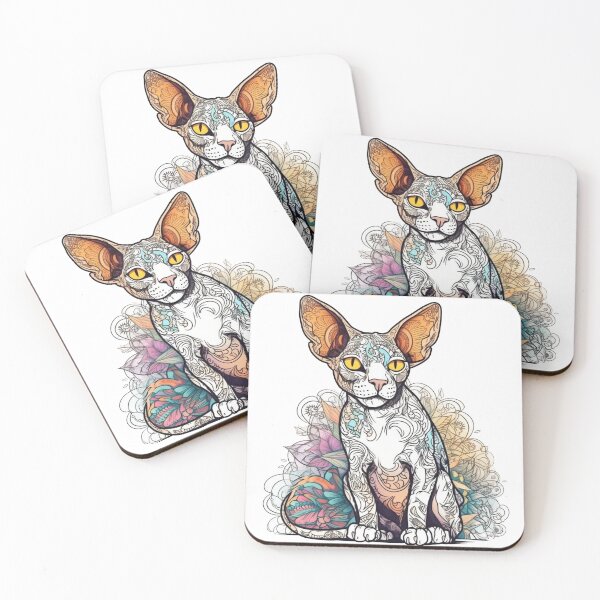 Item preview, & Sleek Cornish Rex Co: Feline Design for Playful - Hypoallergenic, Playful & Intelligent Cat Breed Graphic Design designed and sold by DooodleGod.