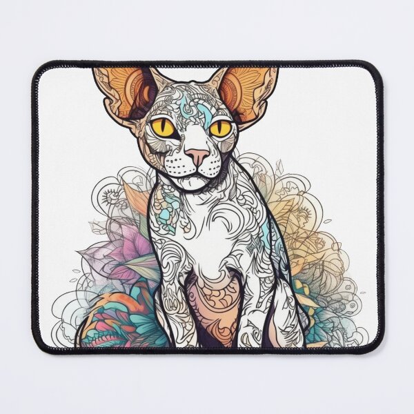 Item preview, & Sleek Cornish Rex Co: Feline Design for Playful - Hypoallergenic, Playful & Intelligent Cat Breed Graphic Design designed and sold by DooodleGod.