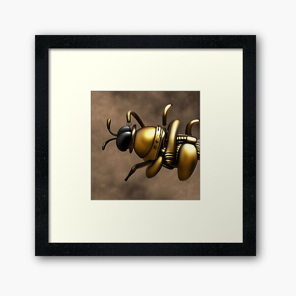 Aperçu de l'œuvre Clockwork Pollinator : une symphonie de cuivres et d'engrenages créée et vendue par CreativeCircus.