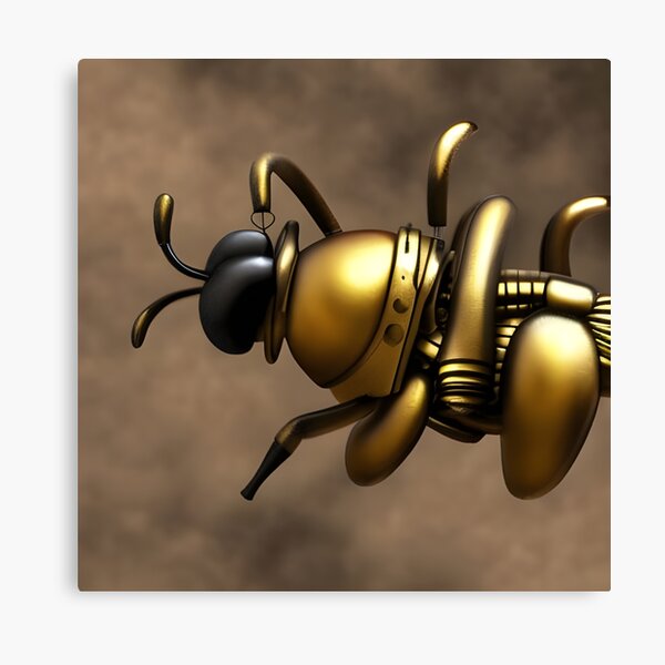 Aperçu de l'œuvre Clockwork Pollinator : une symphonie de cuivres et d'engrenages créée et vendue par CreativeCircus.